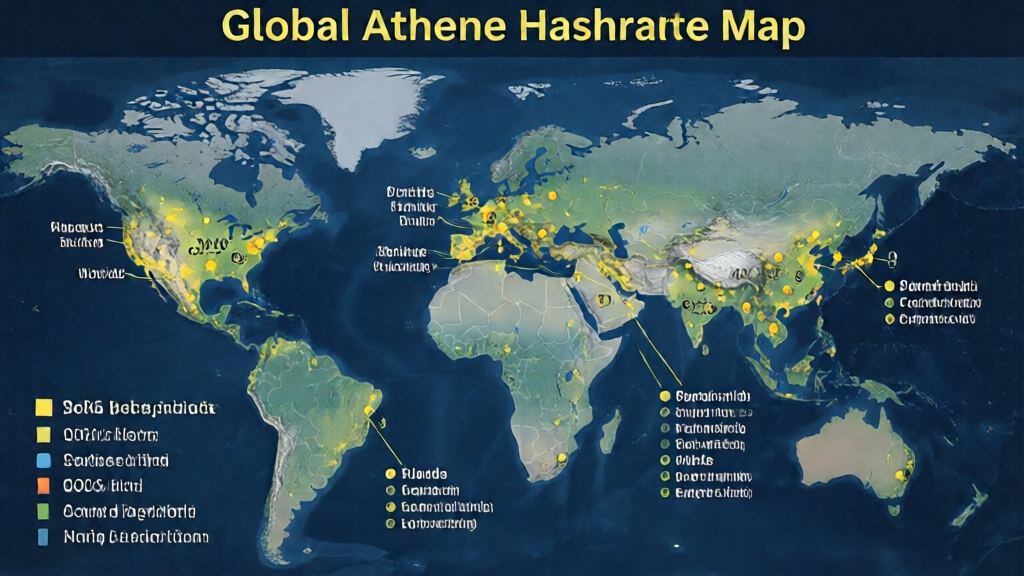 Global Athene Hashrate Map: Most Active Regions Revealed